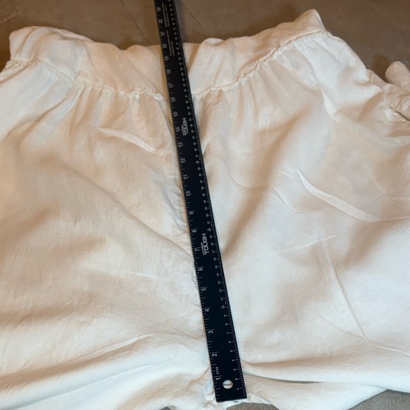 Roller Rabbit Spaghetti Strap White Linen Flowy Jumpsuit Ladies Size XL - Picture 7 of 9